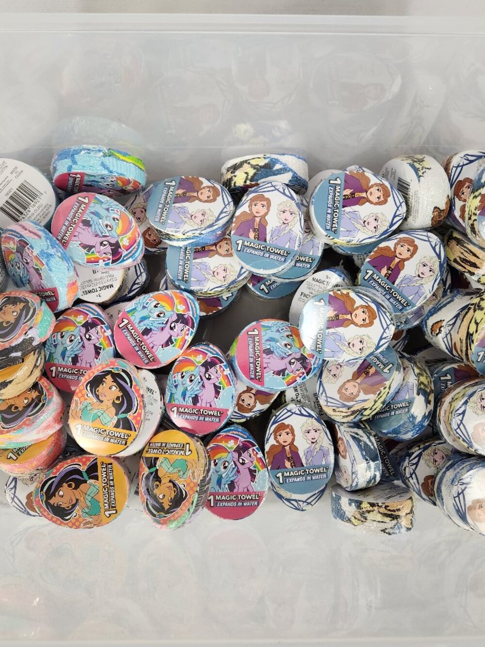 Lot of 72 Peachtree Magic Towels Disney Frozen Jasmine My Little Pony Favors